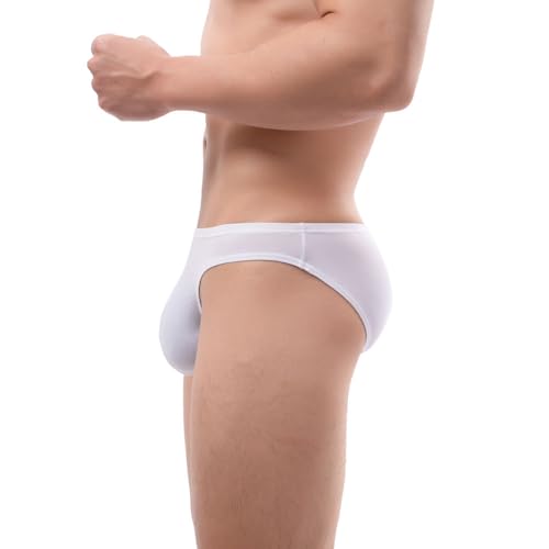 Summer Code Men's Low Rise Hip Briefs Ice Silk Bikini Underwear Ultra-Thin Sweat Absorbing Panties4