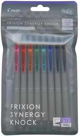 PILOT Ballpoint Pen, FriXion Synergy Knock, 0.3mm, Set of 8 Colors, LFSK138C image 5