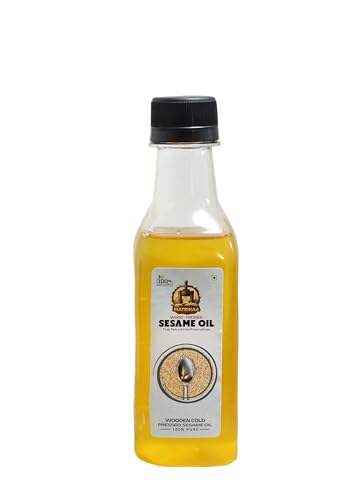 Image of Sarv Matrikaa Wood Pressed Sesame Oil 250 ml | Pure and Unrefined oil | Rich in Nutrients Ideal for Cooking | Til oil Skincare & Massage