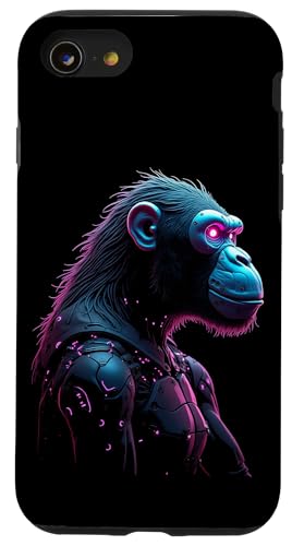 �ʔ��������{�b�g�Z�p�T�C�{�[�OAI�����{�b�g���� Monkey Robot Tech AI Ape �X�}�z�P�[�X iPhone SE (2020) / 7 / 8 �p