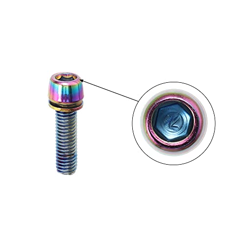 X Autohaux 6Pcs Bolts Screw With Washers For Bmx Mtb Road Bike Cnc Bicycle Stem Bolts Screw Alloy Steel M5X18Mm Multicolor #TOP4