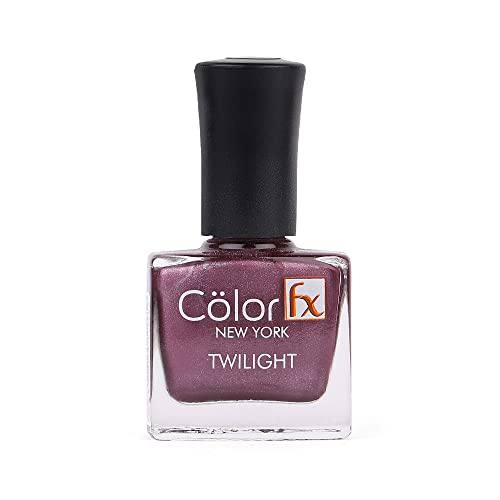 Image of Color Fx New York Twilight Matte Finish Nail Polish |Chip-Resistant, Quick-Drying, Long-Lasting, Non-Yellowing| 21 Toxin Free| Nail Polish for Women - Dark Purple