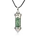Collier Femme Pierre Naturelle-Souhaitant Bouteille Aventurine Naturelle Blanc Cristal Pierre Quartz Gravel Bullet Pendentif Colliers - Accessoires À La Mode Romantique Bijoux De Fête Pour Femmes H