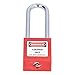 Industrial Safety Padlock, 3in Steel Lock Beam, 2 Keys Included - Durable Nylon Body, High Temperature, Ideal for Isolation Lockout and Equipment