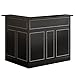Tribesigns Reception Desk with Storage Shelves, L-Shaped Modern Front Desk, Reception Counter Table for Small Office, Salon, Checkout Office, Black