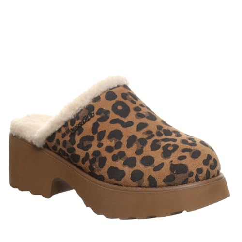 BEARPAW Women's Marnie Tobacco Leopard Slipper Size 10