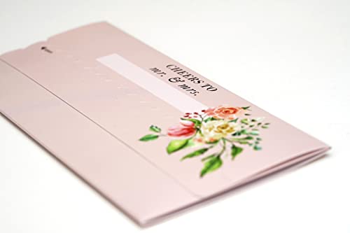 Zipgifts Wedding Card | Zip-Open Money Holder W/Clear Plastic Window For Cash, Check, & Gift Card (Cheers To Mr & Mrs) #TOP2