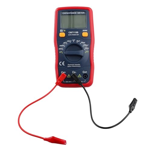 Aposous Condensador Digital CM7115B Medidor de Capacitancia de Prueba Medidor de Capacitancia Digital Medidor de Capacitancia Sin Descarga