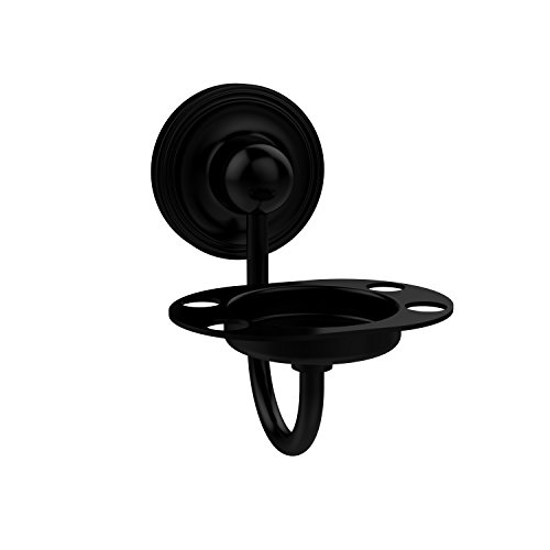 Allied Brass PR-TT6-BKM Tumbler/Toothbrush Holder, Matte Black