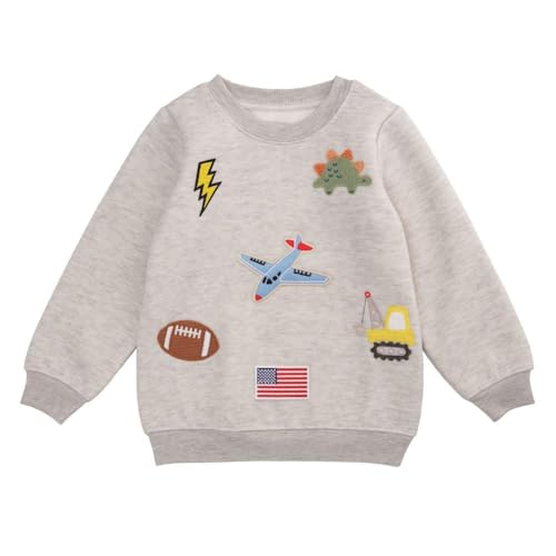 Mud Pie Kids Boy Patch Sweatshirt
