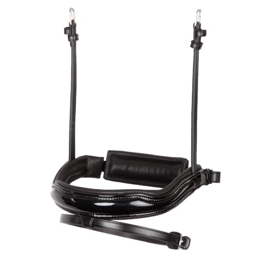 GS-Sports Schwedisches Reithalfter - Weich Gepolstert Schwarz Silber Warmblut