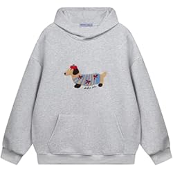 Aelfric Eden Cartoon Dog Hoodie Couple Hooded Sweatshirt Long Sleeve Pullover Oversized Hoodies 2026 Outfits
