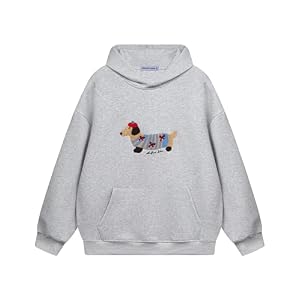 Aelfric Eden Cartoon Dog Hoodie Couple Hooded Sweatshirt Long Sleeve Pullover Oversized Hoodies 2026 Outfits