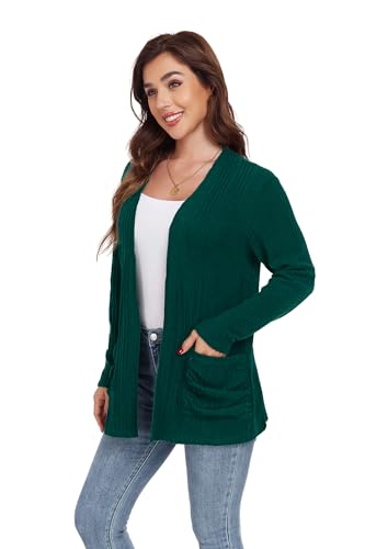 Image of GRECERELLE Womens Long Sleeve Lightweight Open Front V-Neck Casual Cardigan Sweaters Outerwear with Pockets 2025, S-2XL