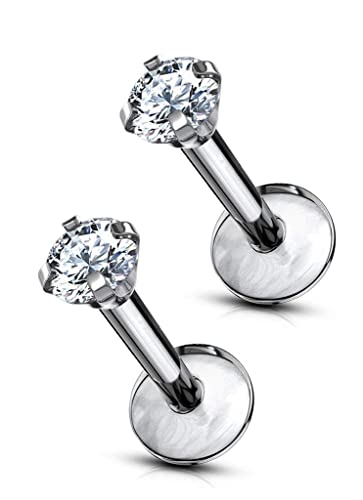 Forbidden Body Jewelry 16 g Titanium Internally Threaded Tragus Piercing