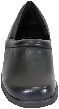 24 Hour Comfort Carol (1029) Women's Wide Width Leather Loafer Shoes Black 7 | Image 1