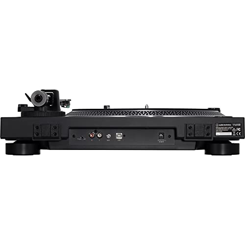 Audio-Technica At-Lp120Xbt-Usb Stereo Turntable With Usb And Bluetooth (Black) + Anti-Static Record Brush + Stereo Adapter Cable - Deluxe Bundle #TOP3