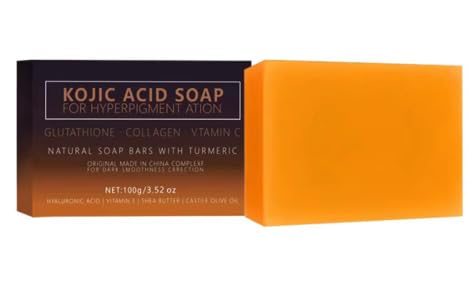 Tumeric Acid Soap with Glutathione, Collagen, Vitamin C, Turmeric, 3.52 oz, Natural Skin Lightening