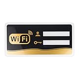 Fosinz WiFi Password Sign - Acrylic WiFi Network Sign with Self-Stick Wall Mount for Restaurant, Office, Home, Bar, Coffee (11.8'L x 5.9'W)