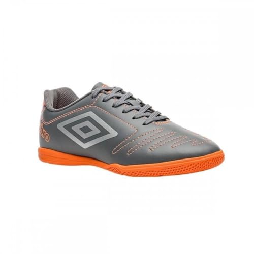 Chuteira Umbro Class Futsal Cinza e Laranja 41