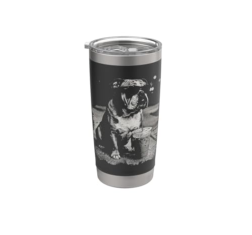 English Bulldog Drinking Iced Coffee Funny Dog Meme Humor Stainless Steel Insulated Tumbler