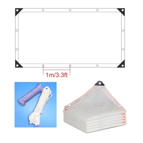 Voile d'ombrage imperméable blanc protège de la pluie et des UV 2x7m - 8