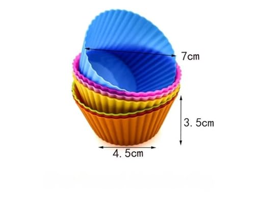 Forminhas de Silicone para Cupcake, Coloridas, Reutilizáveis, Antiaderentes, Kit com 12 Unidades