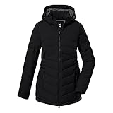 Killtec Damen Kow 61 Wmn Qltd Jckt Steppmantel Jacke in Daunenoptik mit abzippbarer Kapuze, Schwarz, 40 EU