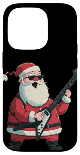 �N�[���ȃT���O���X Rockstar Santa �G���L�u���b�N�M�^�[ �X�}�z�P�[�X iPhone 14 Pro �p