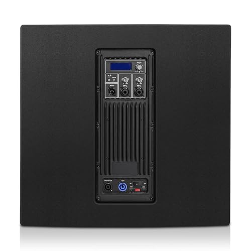 Image of Sound Town 18 inch 2400W Powered PA Subwoofer with Speaker Output, DSP, Birch Plywood, TWS Bluetooth, Black for Lounge, Club, Bar, Theater, Restaurant, Church (CARME-18SPW1.1)