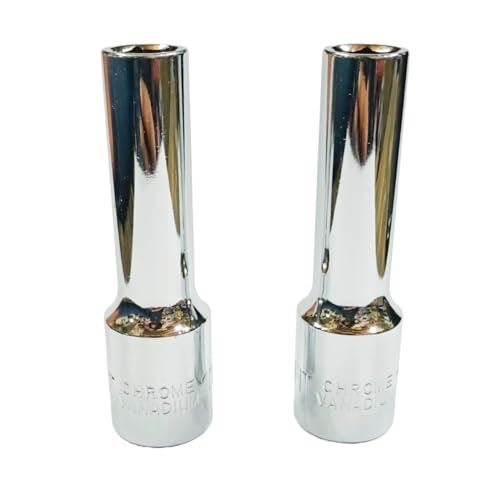 4 MECH 1/2" Drive Sockets and Combos, Heavy Duty use, Workshop, Garages Chrome Vanadium Steel, Rust Free Hardened and Tempered, Anti-Slip & Anti-Corrosion properties (12 MM Hex (Pack of 2))