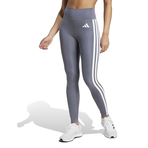 adidas Womens Optime Essentials 3-Stripes 7/8 Training Leggings Onix/White Small