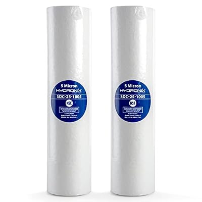 Hydronix SDC-25-1005 Whole House RO Reverse Osmosis Sediment Water Filter Cartridge 2.5" x 10" - 5 Micron (2 Pack)