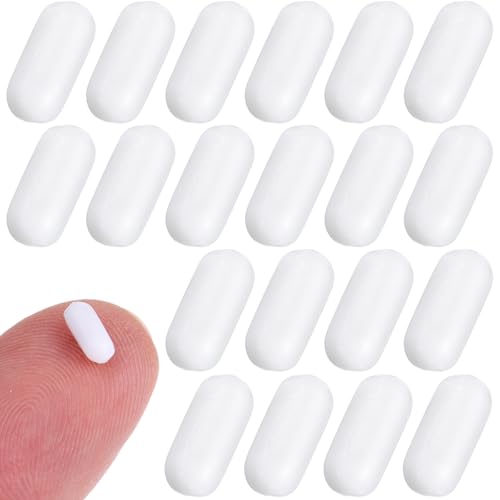 Healeved Barras de Agitación Magnéticas Abc Tipo C3*7 25 Piezas Recubrimiento Ptfe Resistente Corrosión para Laboratorio Químico y Biológico Varillas Mezcladoras para Experimentos y Uso