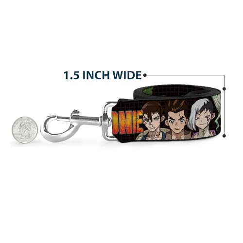Laisse pour chien Dr Stone noire Crunchyroll large de 3,8 cm de qualité - 7