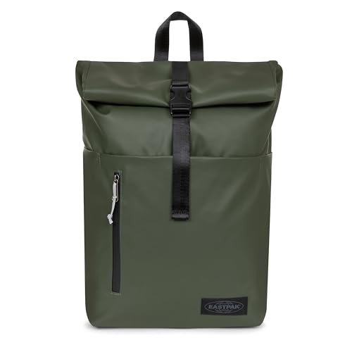 Image of EASTPAK Up Roll - 23L Roll-Top Backpack with 16 inch Laptop Sleeve, Security Pocket, Bottle Holder & Water-Resistant Finish, Tarp Forest