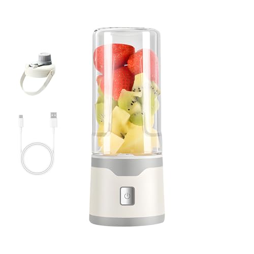ZEPFJHE Mélangeur Unique Rechargeable à 18 Lames, Tasse sécurisée de 500 ML, idéal pour Les mélanges de Boissons en Voyage, Machine à Smoothie