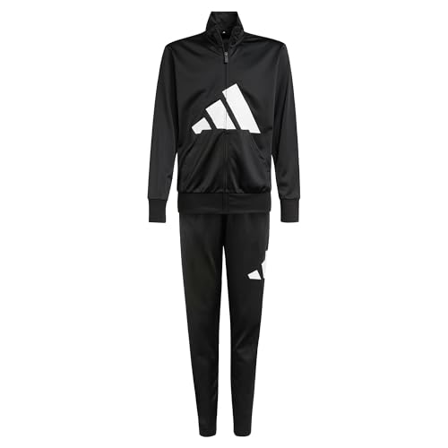 adidas Unisex Kinder ESSENTIALS BIG LOGO CLIMACOOL TRACKSUIT, black/white, 9-10 Years