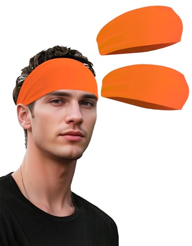 Image of Headbands for Men & Women, Sweat Headband Non-Slip Sweatband Sports Running Cycling Yoga Basketball Workout Football Training