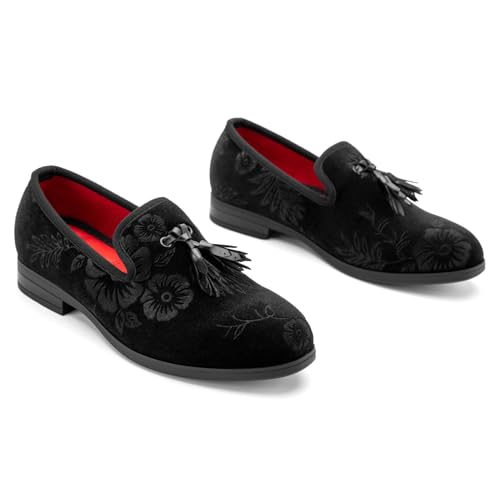 JITAI Velvet Boy's Tassel Loafers Slip-On Dress Shoes Wedding Tuxedo Shoes for Baby2