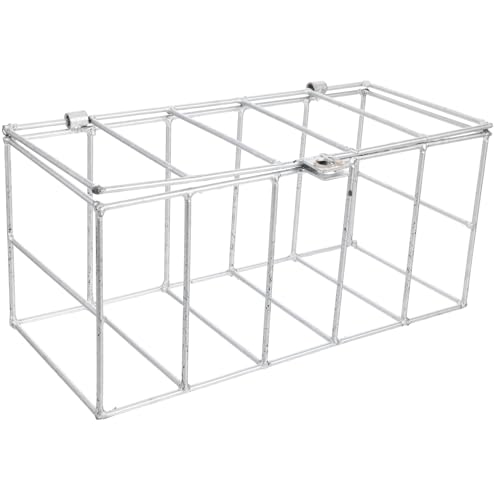 WOONEKY Concrete Test Block Iron Cage Organizer for Curing and Maintenance Multi-Functional Metal Wire Basket for Concrete Specimen Storage Laboratory and Construction Sites