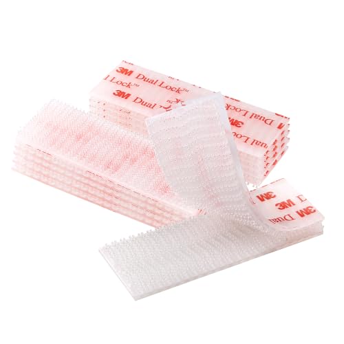 Image of 3M Dual Lock, Heavy Duty Reclosable Fastener, 1 inch x 3 inch, SJ3560, 8 PCS, Clear