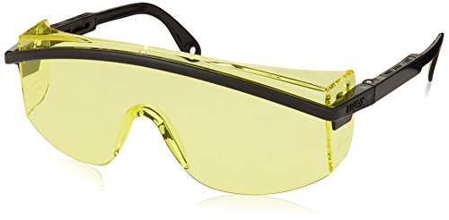 Honeywell Home Amber Safety Glasses, Scratch-Resistant, Half-Frame, Amber/Black (S145)