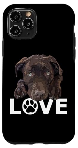 Love Chocolate Lab Dog �u���E�� ���u���h�[�����g���o�[ ���l �X�}�z�P�[�X iPhone 11 Pro �p