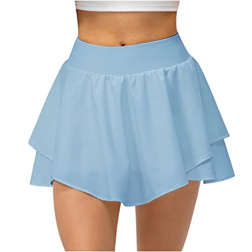 Conjunto de saias femininas de cetim sintético para academia, tênis, 2024, B-Y46 Azul royal, XG