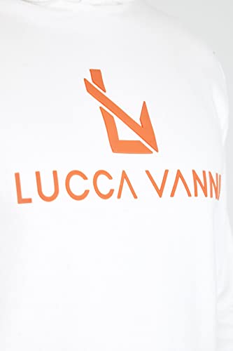 Sweat à capuche blanc écru haut de gamme logo 3D silicone M