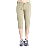 Hopgo Women's Quick Dry Outdoor Capri Pants Lightweight Cargo Pants Crop Hiking Pants