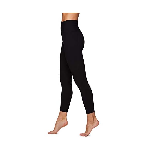 RBX Active Women's Running Yoga High Waist Ankle Length Ribbed Legging, Textured