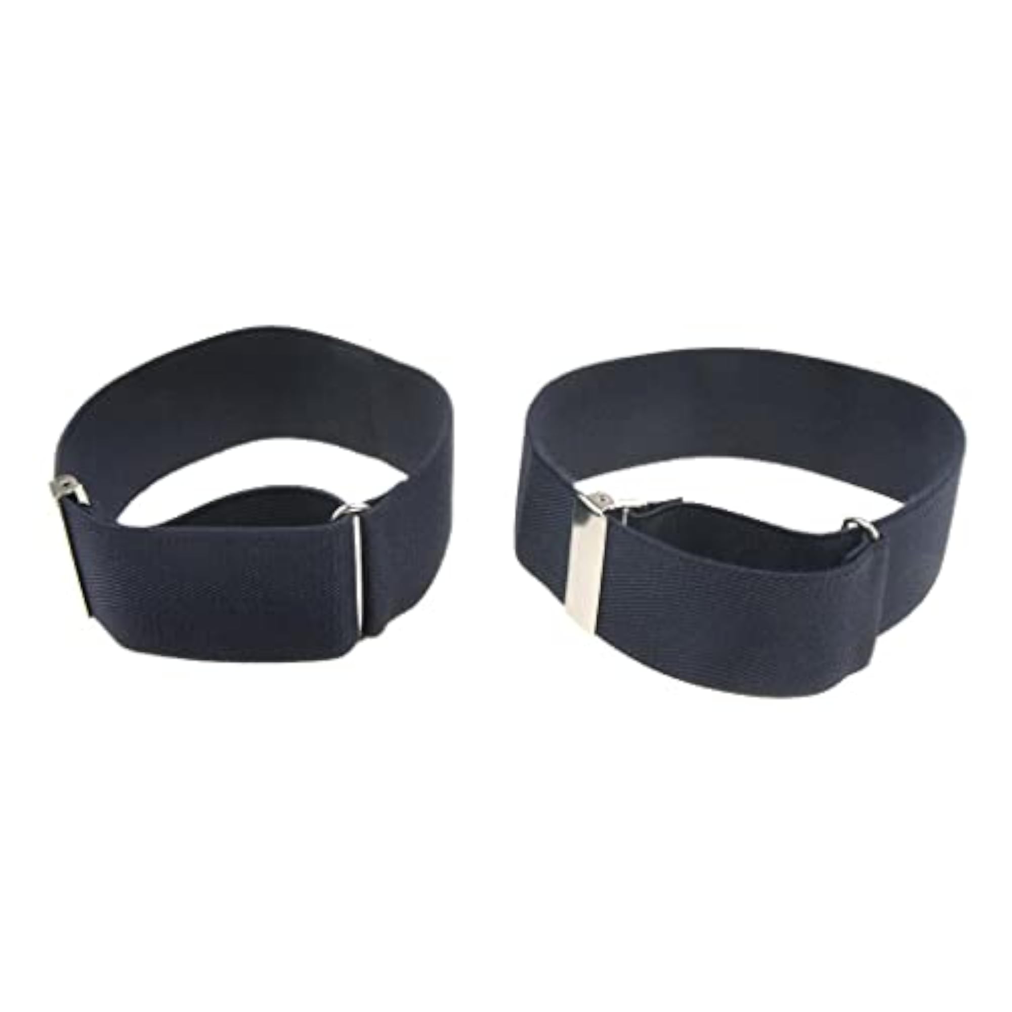 Adjustable Anti Slip Elastic Shirt Sleeves Holder Armband, Navy Blue