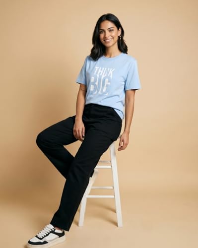 Image of Nobero Women's Graphic Printed Regular Fit Cotton T-Shirt | Casual Tees for Women (Pack of 3)